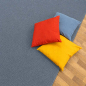 Preview: blaugrauer zeitloser Teppich